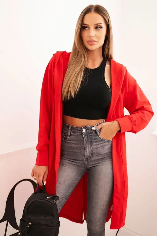 Kesi Oversize red cape with hood