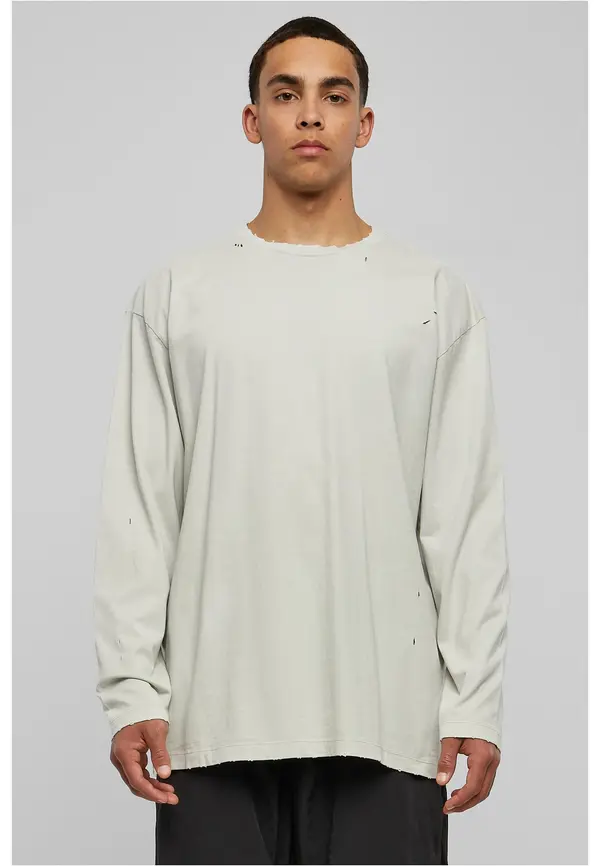 Urban Classics Oversized Distressed Long Sleeve Lightasphalt
