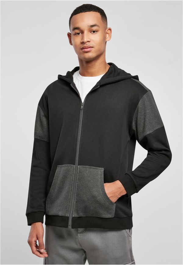 UC Men Oversized Patch Zip Hoody Black/Charcoal