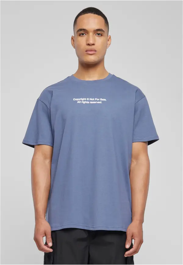 Mister Tee Oversized T-shirt with fingerprints, vintage blue