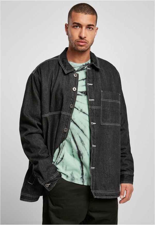 UC Men Oversized Trucker Jacket black raw
