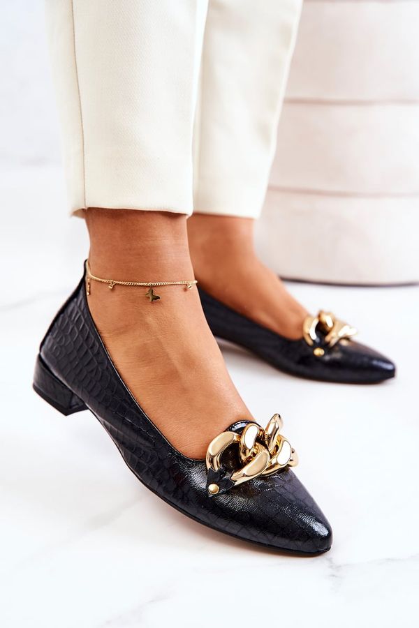 PA2 PA2 Кожени помпи от змийска кожа Черни Elissabeth