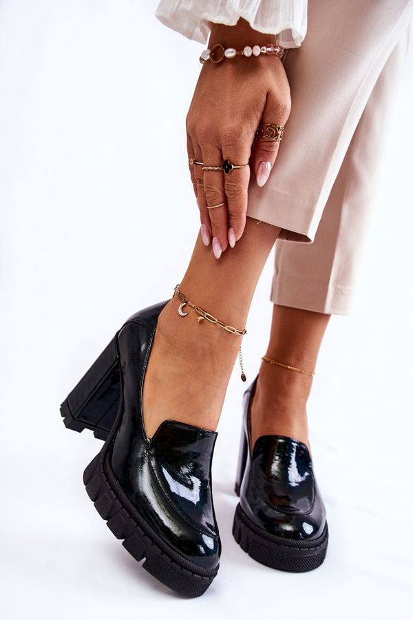 PA2 PA2 Модни лачени помпи на масивна платформа Green Margott