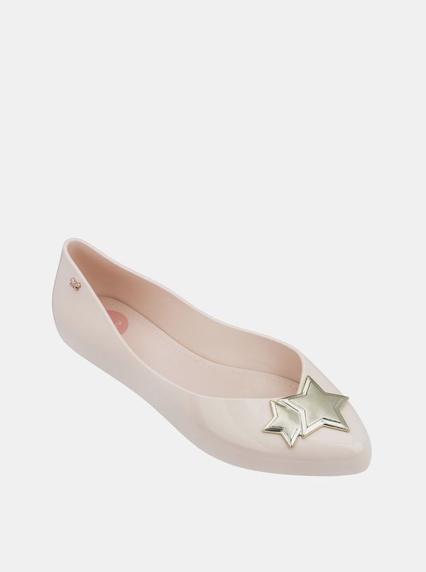 Zaxy Pale pink shiny ballerinas with details in gold Zaxy Chic