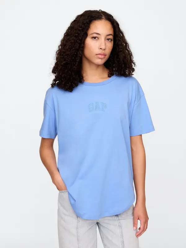 GAP Памучна тениска GAP с лого