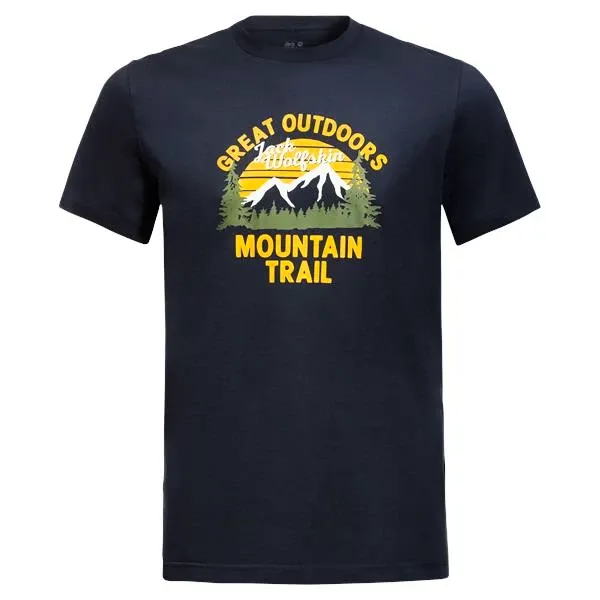 Jack Wolfskin Pánské tričko Jack Wolfskin  JW Mountain Trail T Night Blue