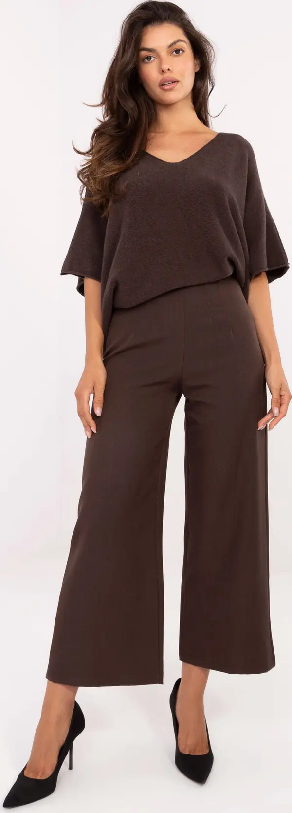 RUE PARIS Pants-IT-SP-FL9068.96-dark brown