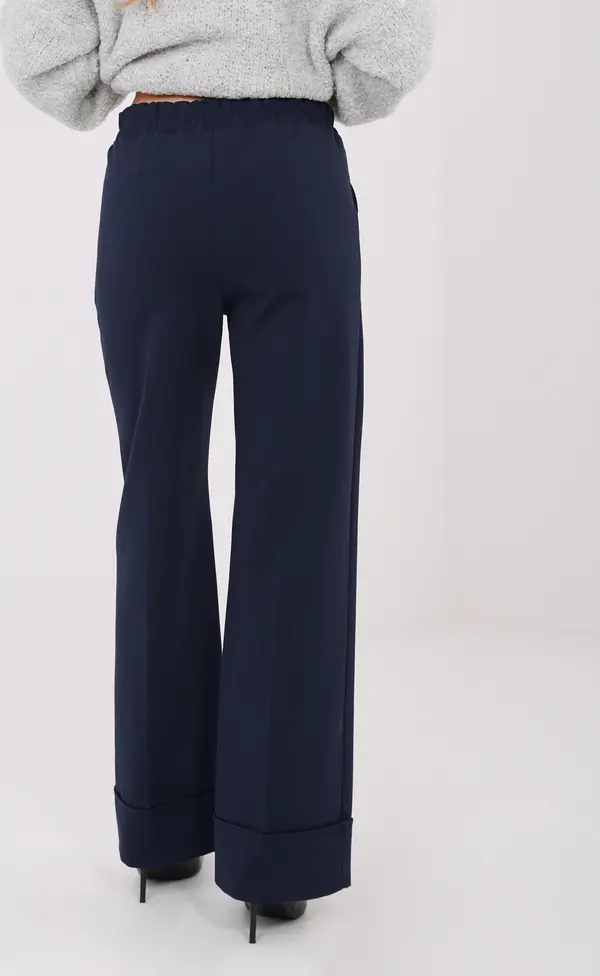 RUE PARIS Pants-IT-SP-FL9877.64-navy blue