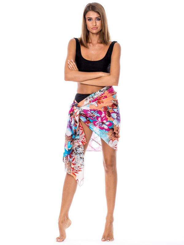 Fashionhunters Pareo with colorful flowers