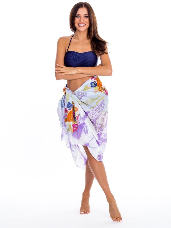 Fashionhunters Pareo with floral motifs