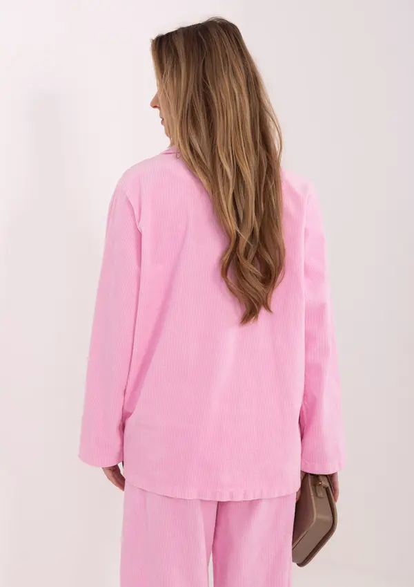 RUE PARIS Пастелно розово кадифено яке с голям размер