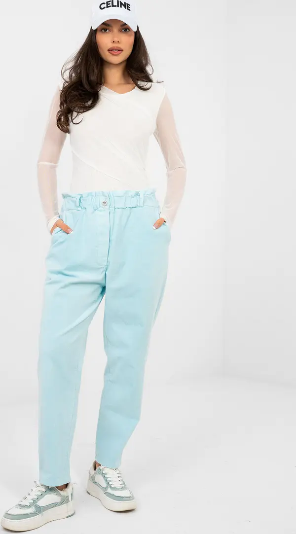 Italy Moda Пастелно сини структурирани панталони