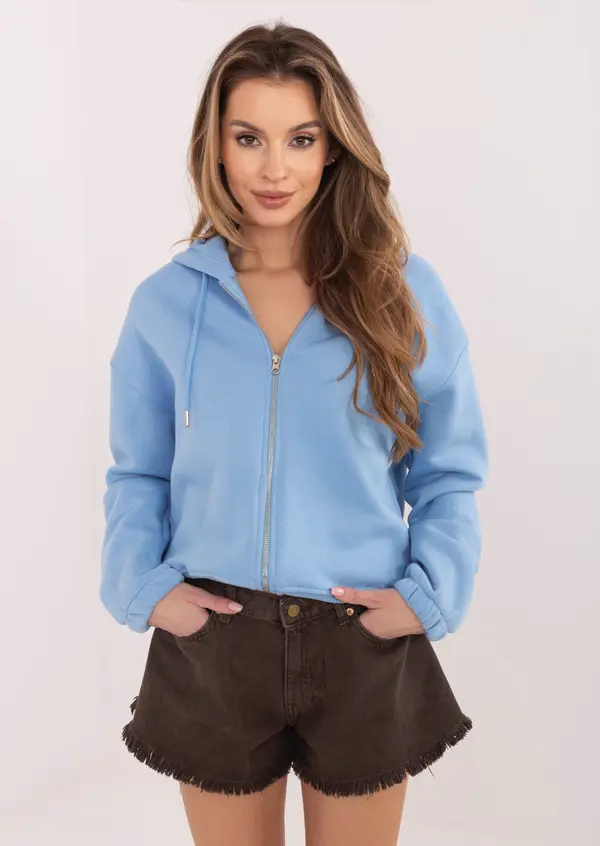 Calimera Пастелно синьо суичър с цип