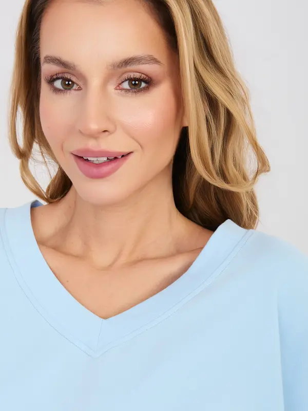 RUE PARIS Пастелно синя дамска блуза