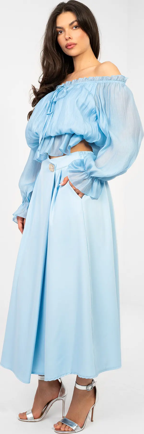 Factory Price Пастелно синя пола с декоративно копче