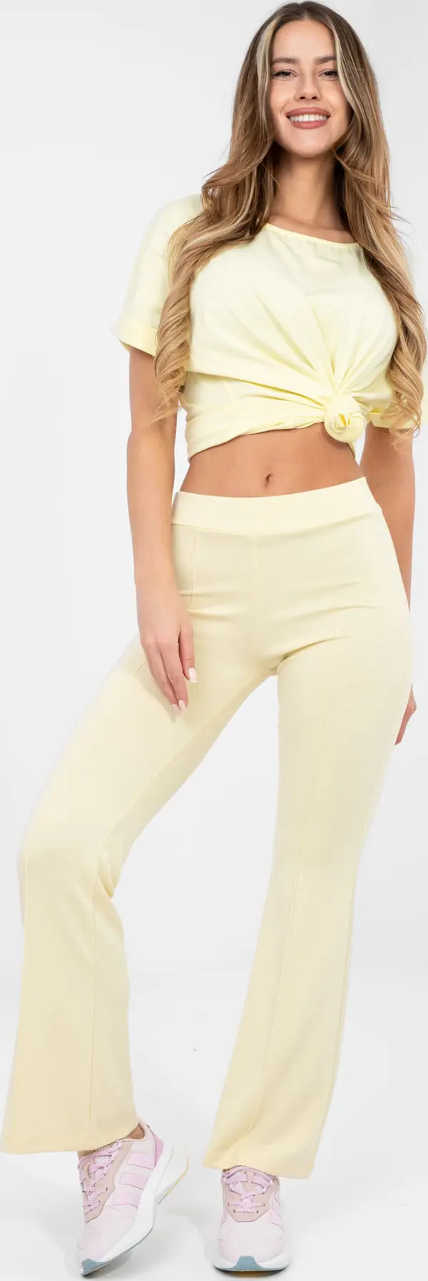 RUE PARIS Пастелно жълти спортни панталони RUE PARIS