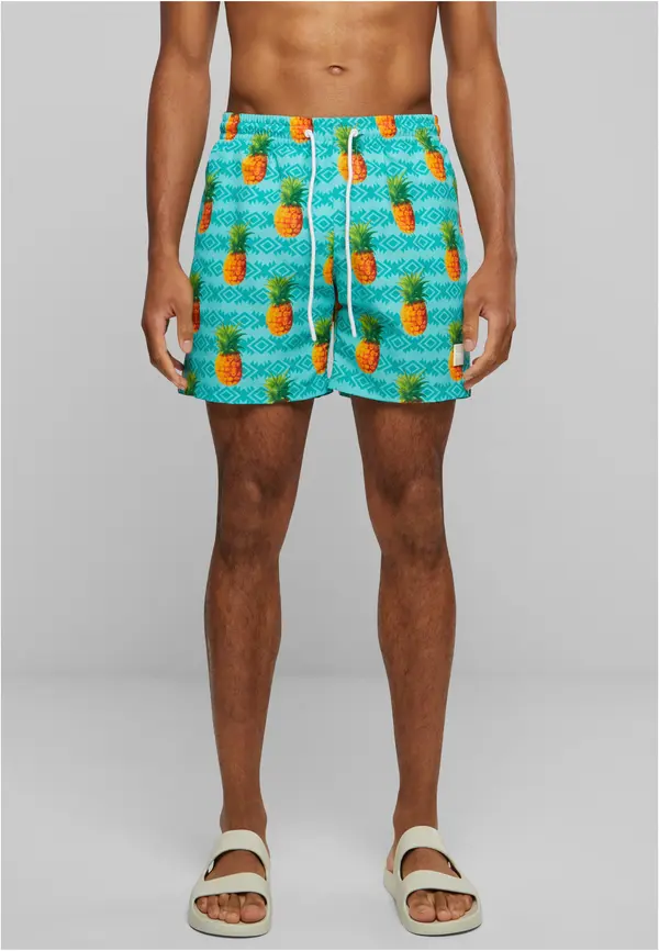 Urban Classics Pattern of swimming shorts pineapple aop