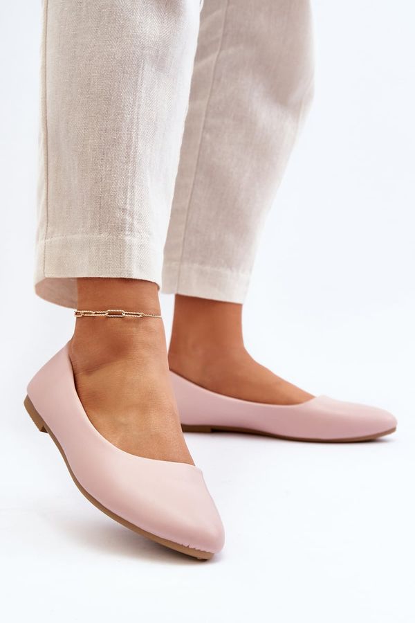 PE1 PE1 Дамски обувки тип балерина от еко кожа, розови Tindomiel