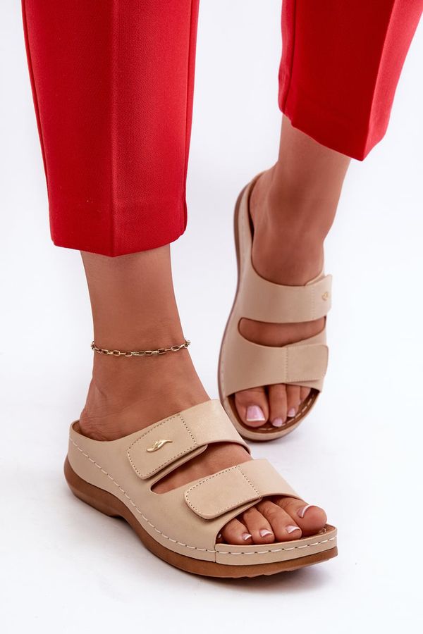 PE1 PE1 Светло дамско сабо с еко кожа бежово Frellia