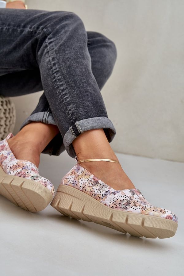 PE2 PE2 Дамски Полуботи С Ажурен Дизайн На Платформа Мултиколор Лисвия