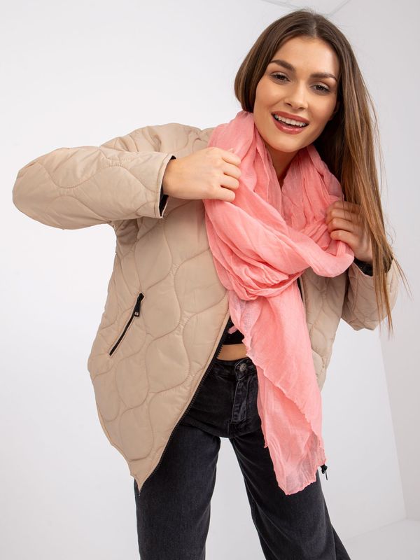 Fashionhunters Peach viscous scarf