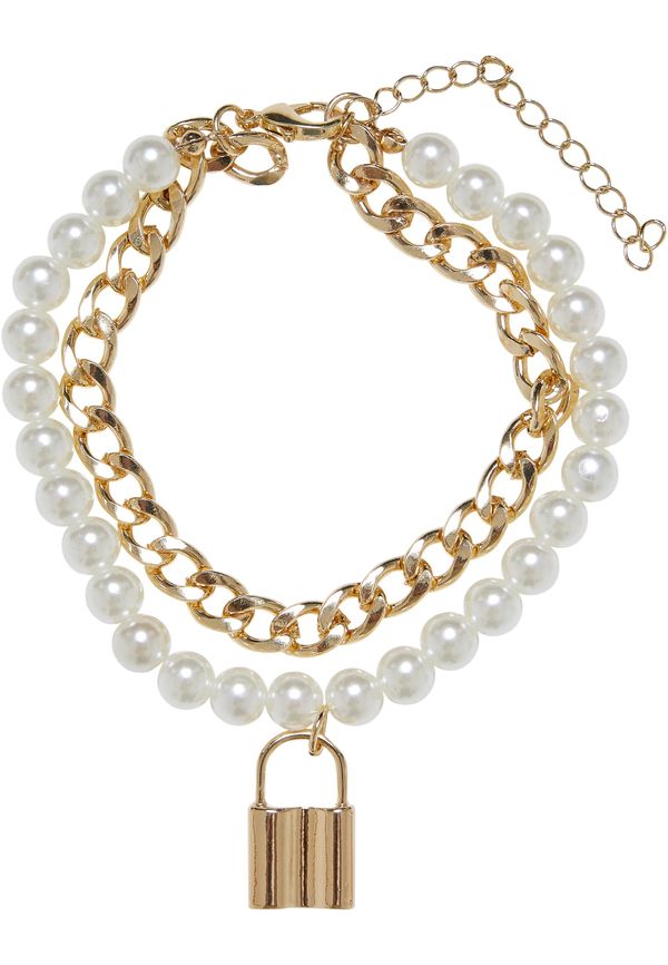 Urban Classics Accessoires Pearl Layering Bracelet - Gold Colors