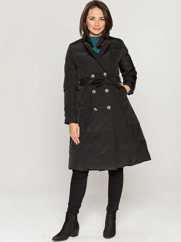 PERSO PERSO Woman's Double-breasted quilted women's coat with collar