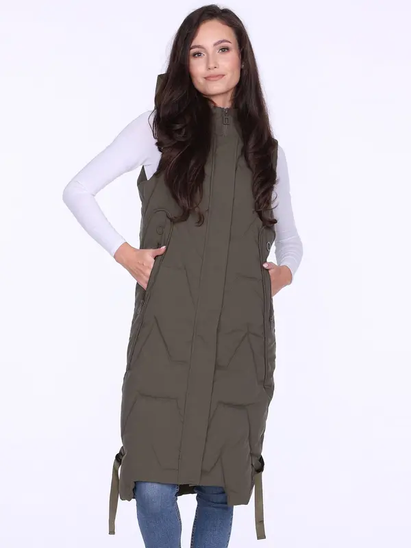 PERSO PERSO Woman's Long women's tank top with a hood