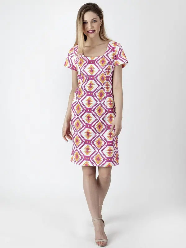 PERSO PERSO Woman's Women's pencil shape dress with short sleeves