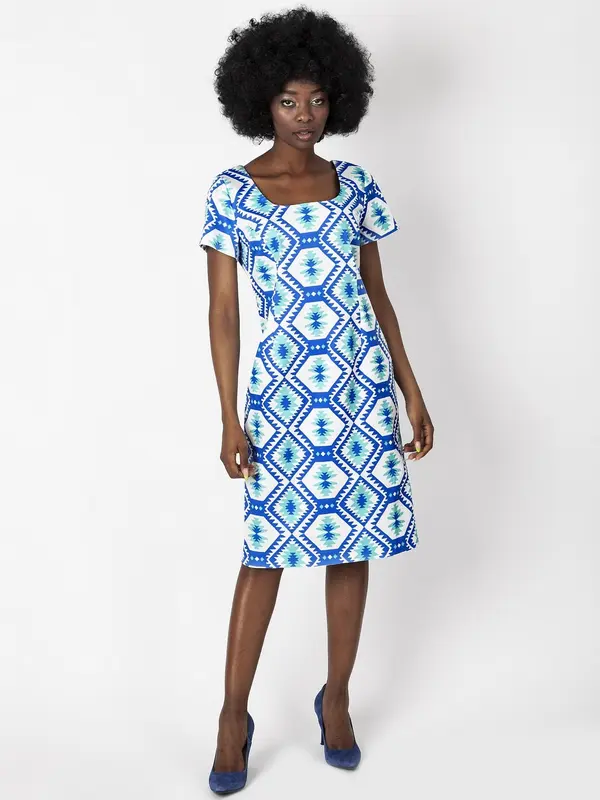 PERSO PERSO Woman's Women's pencil shape dress with short sleeves