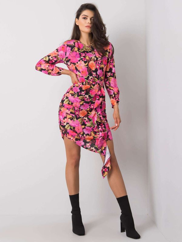 Fashionhunters Пескара RUE PARIS розова коктейлна рокля