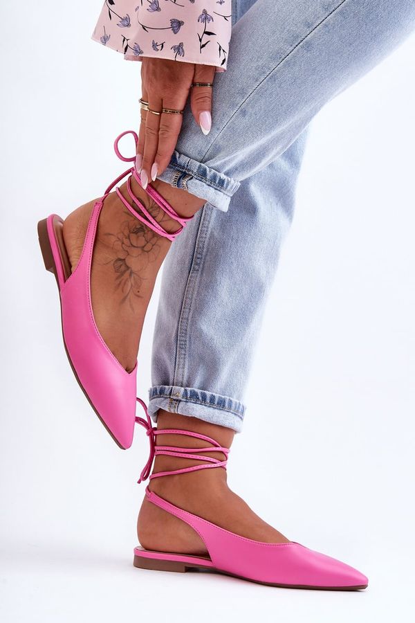 PG1 PG1 Дамски дантелени балетки Pink Lilly Ann