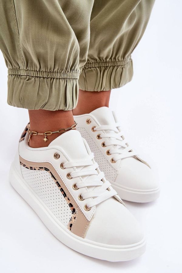 PG1 PG1 Дамски класически спортни обувки бяло-бежово Amaranti