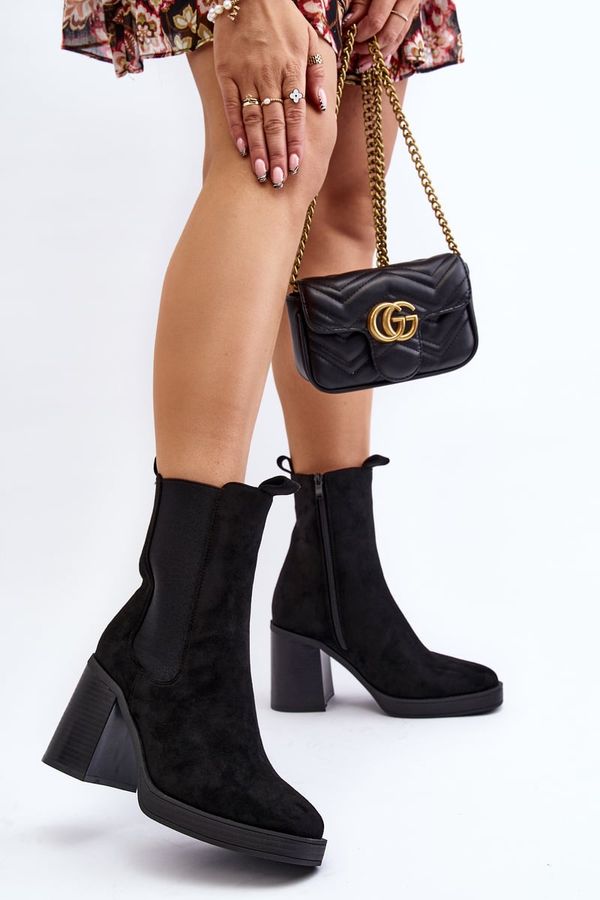 PG2 PG2 Дамски боти с платформа и ток в бежови Stelares