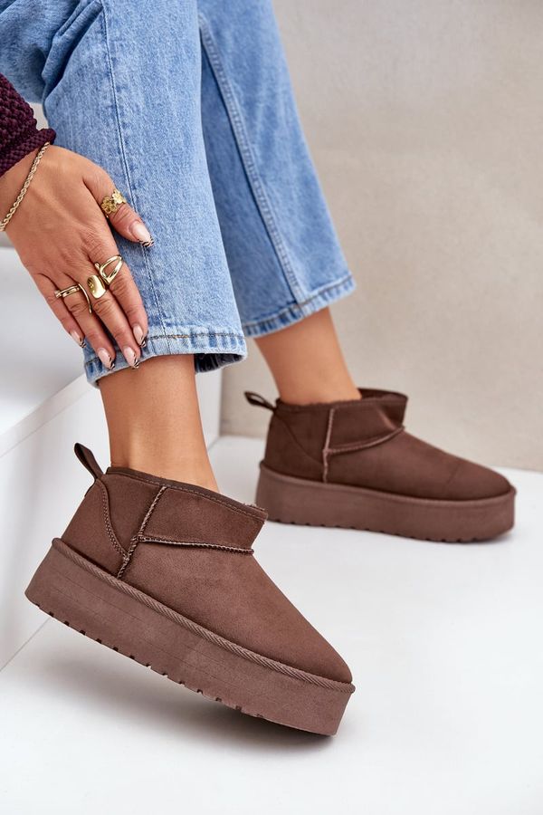 PG2 PG2 Ниски Снежни Обувки На Платформа Кафяви Кофеди