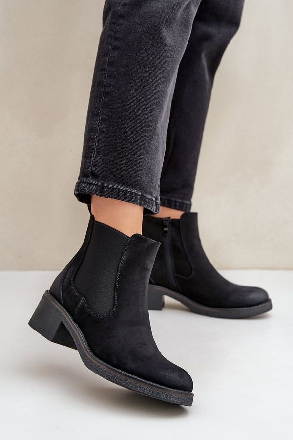 PH2 PH2 Дамски ботуши с изолация на нисък ток, цип, черни Savalindra