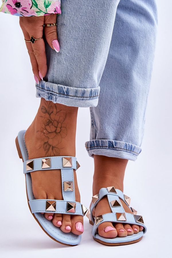 PH2 PH2 Дамски чехли с големи копчета Blue Mercure