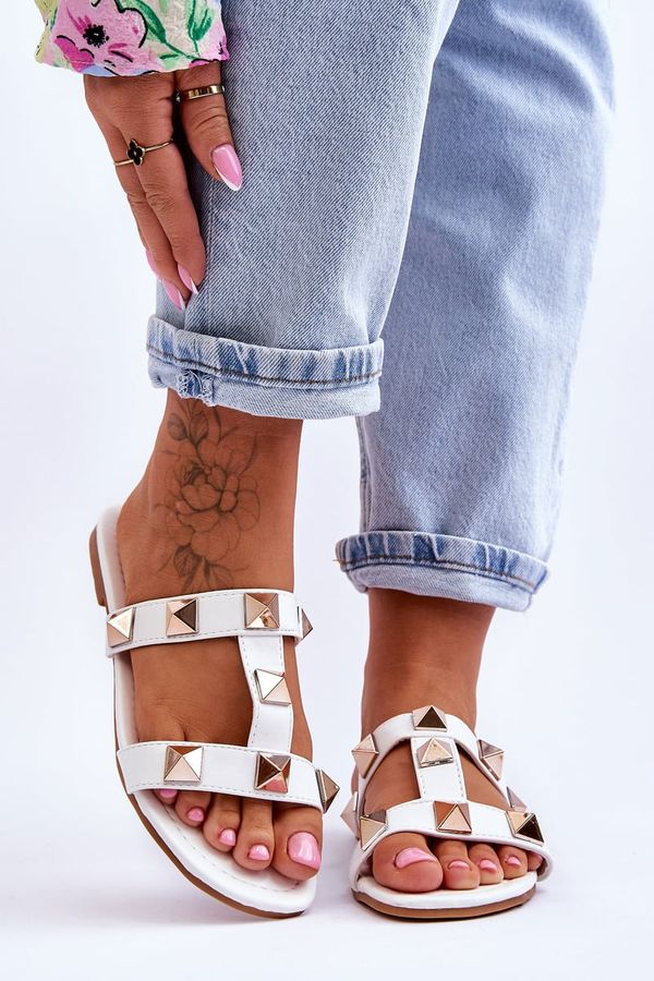 PH2 PH2 Дамски чехли с големи шипове Бял Mercure