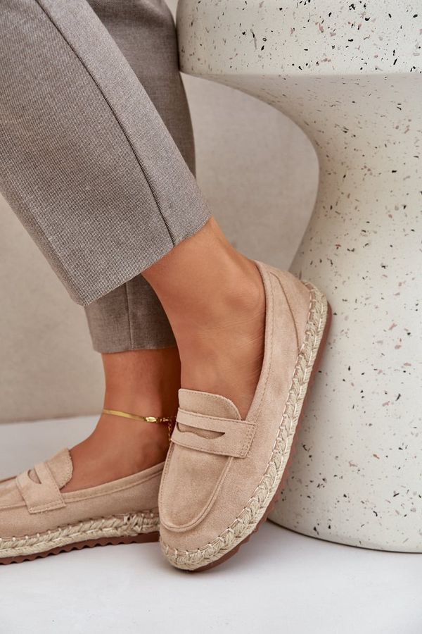 PH2 PH2 Дамски еспадрили с юта на плоска подметка бежови Shilova