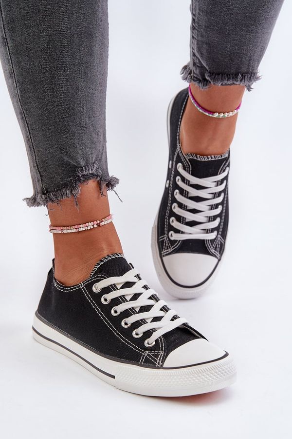 PH2 PH2 Дамски класически ниски черни кецове Caelira