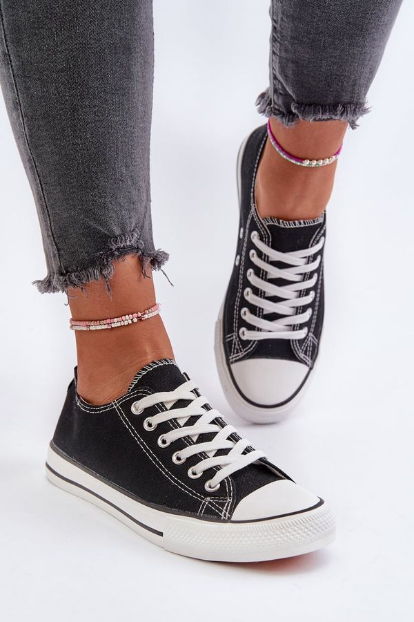 PH2 PH2 Дамски класически ниски черни кецове Caelira