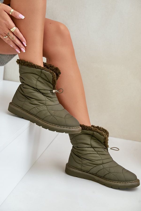 PH2 PH2 Дамски Снежинки С Връзка Обшити С Мечешка Кожа Тъмнозелени Vamidra