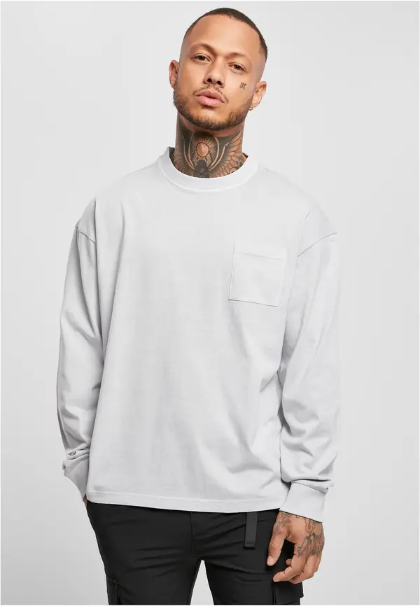 Urban Classics Pigment-colored pocket light asphalt with long sleeves