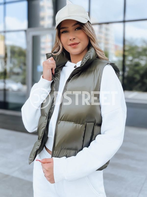 DStreet Pikowana kamizelka damska WILLOW zielona Dstreet
