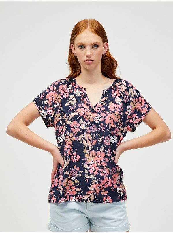 Vero Moda Pink and blue floral blouse VERO MODA Gigi - Women