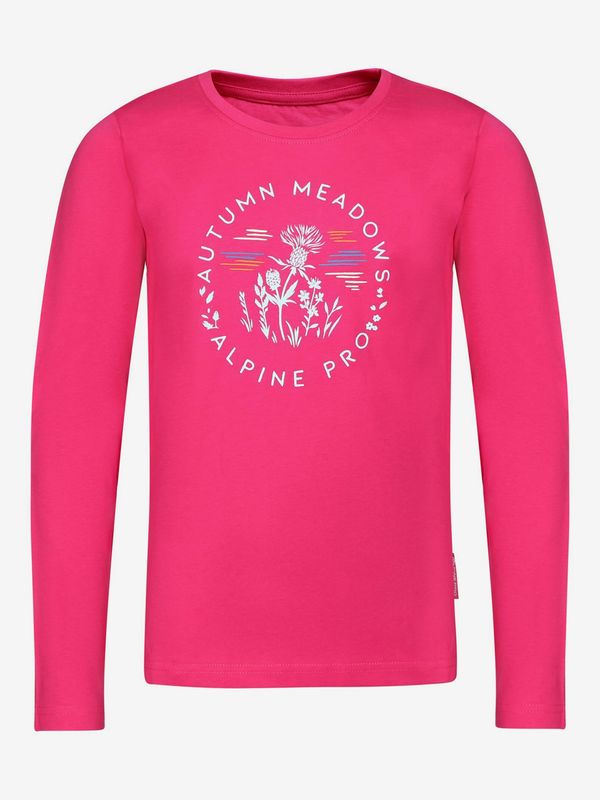 ALPINE PRO Pink children's T-shirt with print ALPINE PRO ECCO