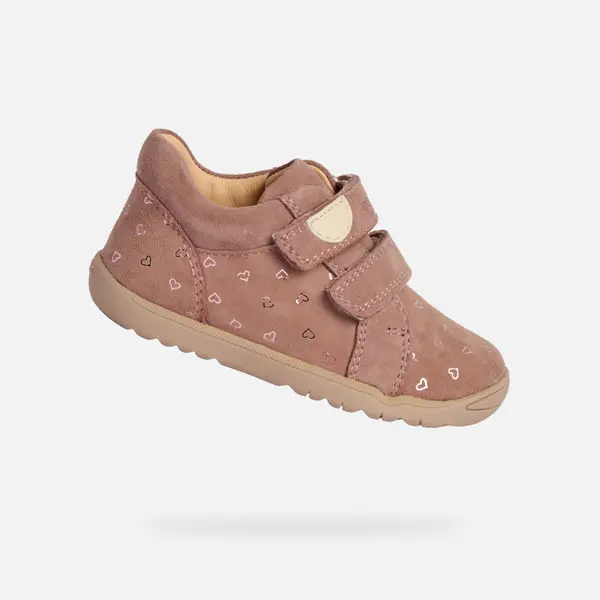 GEOX Pink Girls Shoes for First Steps Geox Macchia Girl - Girls