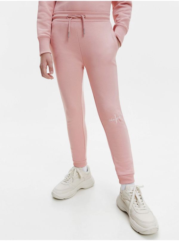 Calvin Klein Pink girls' sweatpants Calvin Klein Jeans - Girls