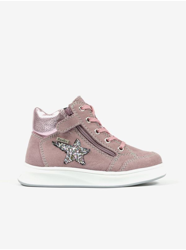 Richter Pink Girly Ankle Suede Sneakers Richter - Girls