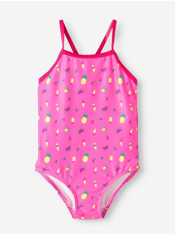 name it Pink Girly Patterned Swimwear Name It Ziza - Girls